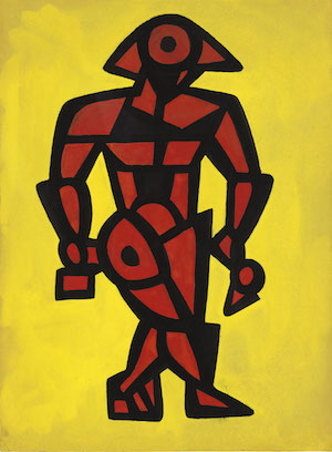 Richard Pousette-Dart: 1930s 2 “The Walking Man” (1930s / Gouache, ink, and graphite on paper / 15 7/8 x 11 7/8 in.). Courtesy estate of the artist.