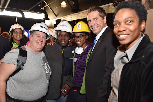 Bayview to Become State’s First ‘Women’s Building’ 3 Governor Cuomo is joined by workers at the Oct. 26 announcement, in anticipation of turning Bayview into a home for women-focused organizations. Photo by Kevin P. Coughlin, courtesy Office of the Governor.