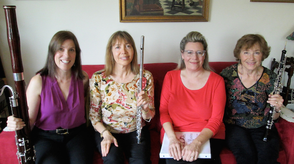 St. Peter’s Chelsea is a Magnet for Music 1 L to R: Chelsea Musica woodwind ensemble members Cara Tucker, Karen Robbins, Denise Koncelìk and Carolyn Pollak. The group’s Nov. 22 concert will be its first appearance at St. Peter’s Chelsea. Photo by Rich Pollak.