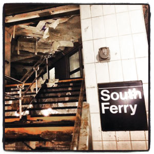 South Ferry stn. entrance shut for nine months 1 Ongoing repairs of the damage wrought by superstorm Sandy in 2012 will keep the main entrance of the South Ferry 1 train station closed unatil August 2016.