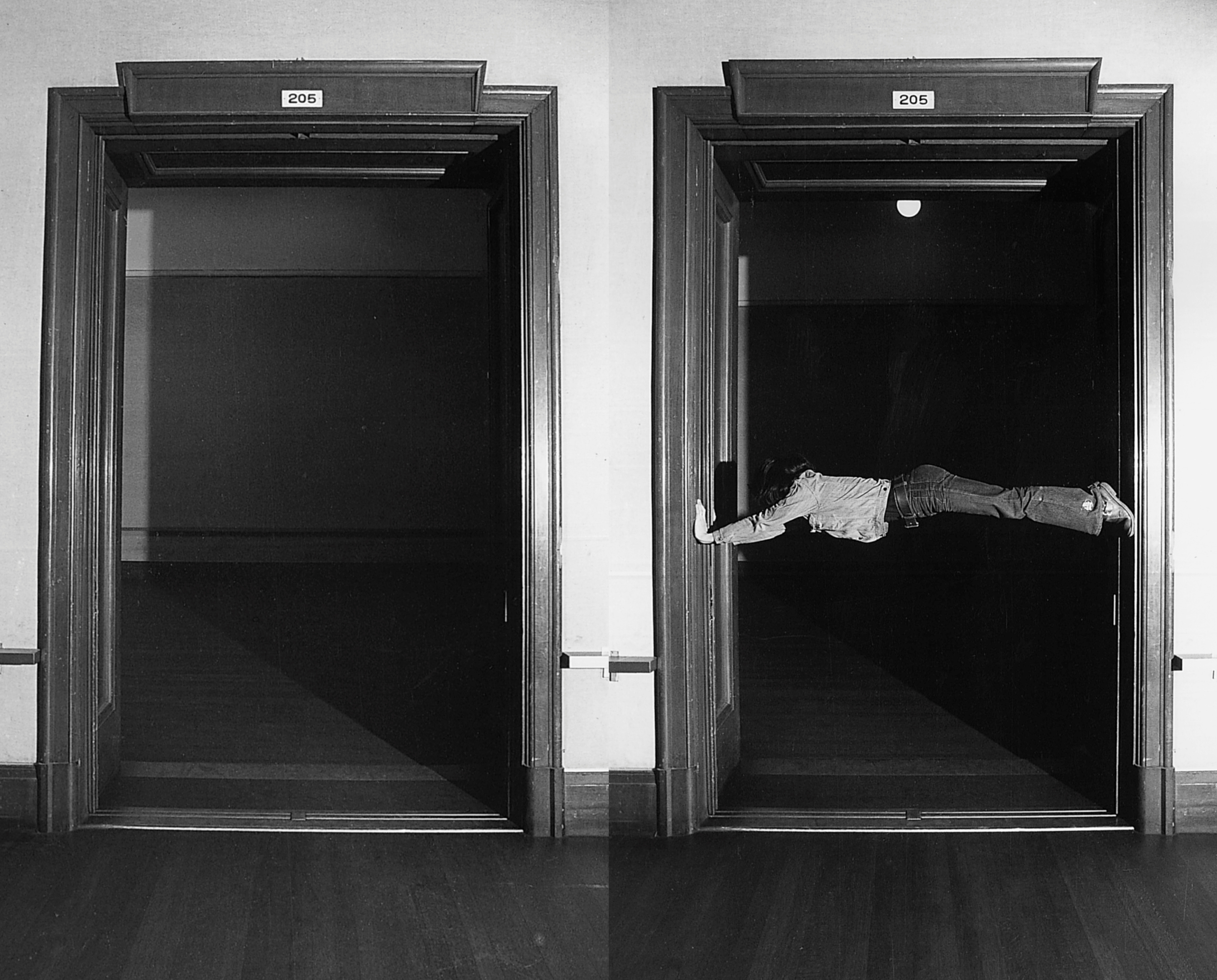 Sober Reflection in Japan’s Age of Uncertainty 1 Keiji Uematsu (b. 1947), “Horizontal Position,” 1973/2003. Gelatin silver print, 57 1/8 x 35 7/16 in. Artist's collection at Yumiko Chiba Associates, Tokyo. | KEIJI UEMATSU/ COURTESY OF YUMIKO CHIBA ASSOCIATES