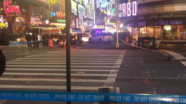 A package was found on 42nd Street and Eighth Avenue on Wednesday Nov. 25, 2015.