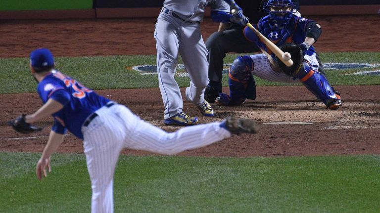World Series Game 5: Mets vs. Royals 131 Kansas City Royals first baseman Eric Hosmer hits an RBI double during the ninth inning of Game 5 of the World Series against the Mets at Citi Field on Sunday, Nov. 1, 2015.