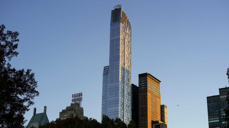 One57 tops NYC's most expensive condo list; neighborhood to protest tower Sunday 2 Viewed from Central Park, 157 W 57th Street stands high above the Midtown Manhattan skyline Tuesday, Nov. 4, 2015.
