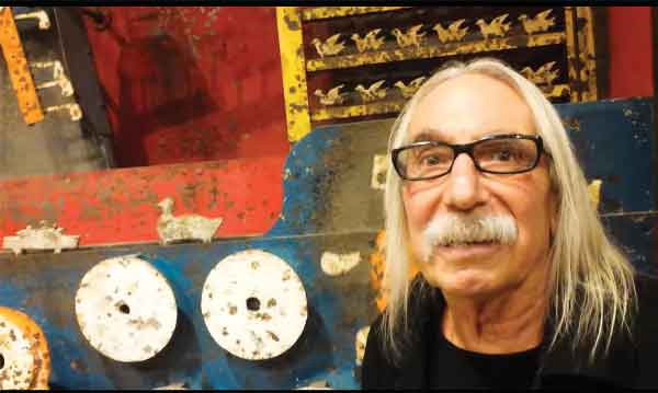  Allan Reiver in front of his original Mangels Coney Island shooting gallery in his own gallery, on Elizabeth St., just north of the Elizabeth Street Garden. Photo by Lincoln Anderson