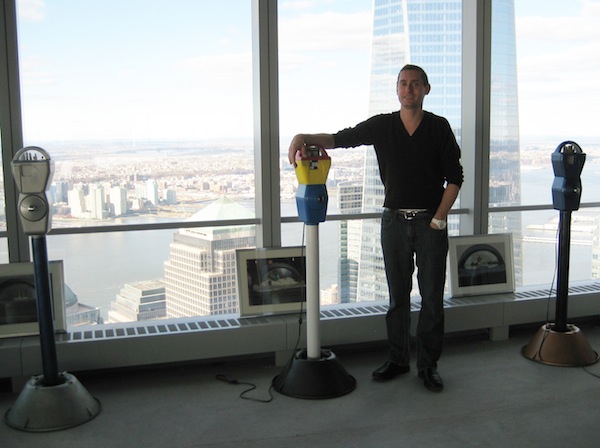 Meter made: Sculptor finds new place to park his art 1 Photo by Dusica Sue Malesevic Artist Conrad Stojak puts art inside old parking meters in his swanky studio on the 67th floor of 4 World Trade Center looking out onto 1 World Trade Center.