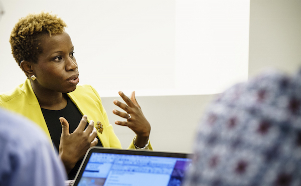 Shedding Light on NYCHA’s Future 2 Shola Olatoye, the chair and CEO of NYCHA, spoke with editors of NYC Community Media and Community News Group on Dec. 4. Photo by Stefano Giovannini.