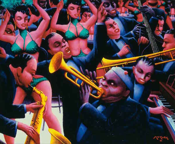 ‘Jazz Age Modernist’ charts a daring visual language 1 “Hot Rhythm” / 1961. Oil on canvas, 40 × 48 3/8 in. (101.6 × 122.9 cm). Courtesy Chicago History Museum, © Valerie Gerrard Browne.