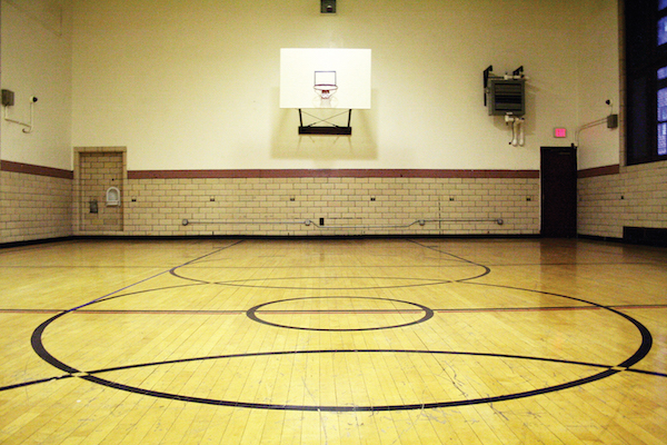 An Inside Look at Bayview, Soon to be Transformed 3 The building’s gym. There is also a basketball court on the roof, which was split into a passive and an active recreation area. Photo by Yannic Rack.