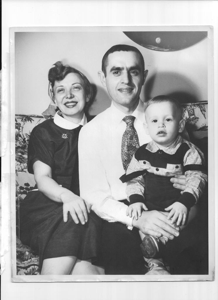 Elliot Jager as a young boy with his parents on the Lower East Side in the 1950s.