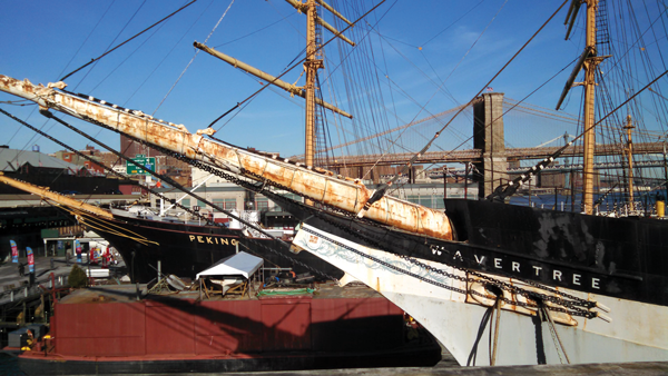 Downtown Express photo by Josh Rogers The Seaport Museum’s Wavertree is slated for a $9 million renovation this year, but the Peking is not likely to stay too much longer.