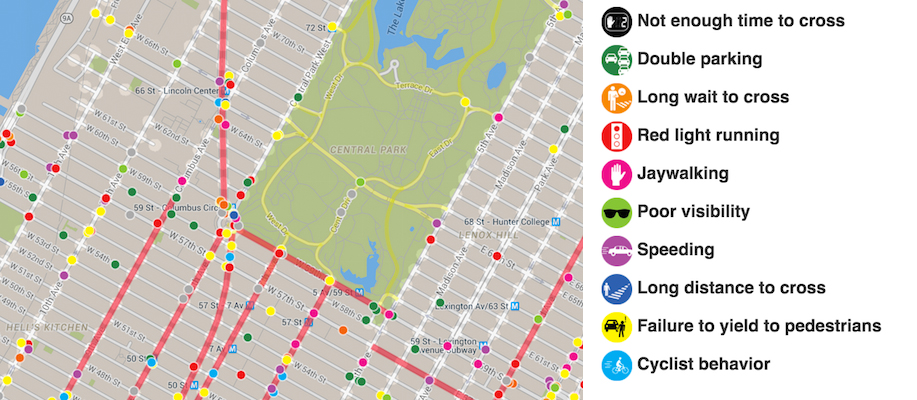 In Columbus Circle, Pedestrians Say “In DOT We Trust” 3 As part of the rollout of Mayor Bill de Blasio’s Vision Zero initiative, the New York City Department of Transportation received more than 10,000 comments from the public in a period ending July 31, 2014 about traffic safety problems. The portion of Midtown Manhattan that includes Columbus Circle is show here. | NYC.GOV