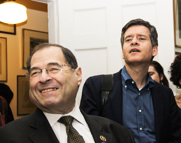 Congressmember Jerry Nadler, left, and state Senator Brad Hoylman made the scene.