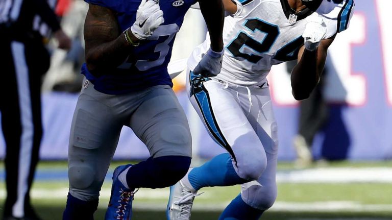 Odell Beckham Jr. vs. Josh Norman 25 Josh Norman #24 of the Carolina Panthers covers Odell Beckham #13 of the New York Giants at MetLife Stadium on Dec. 20, 2015 in East Rutherford, N.J.