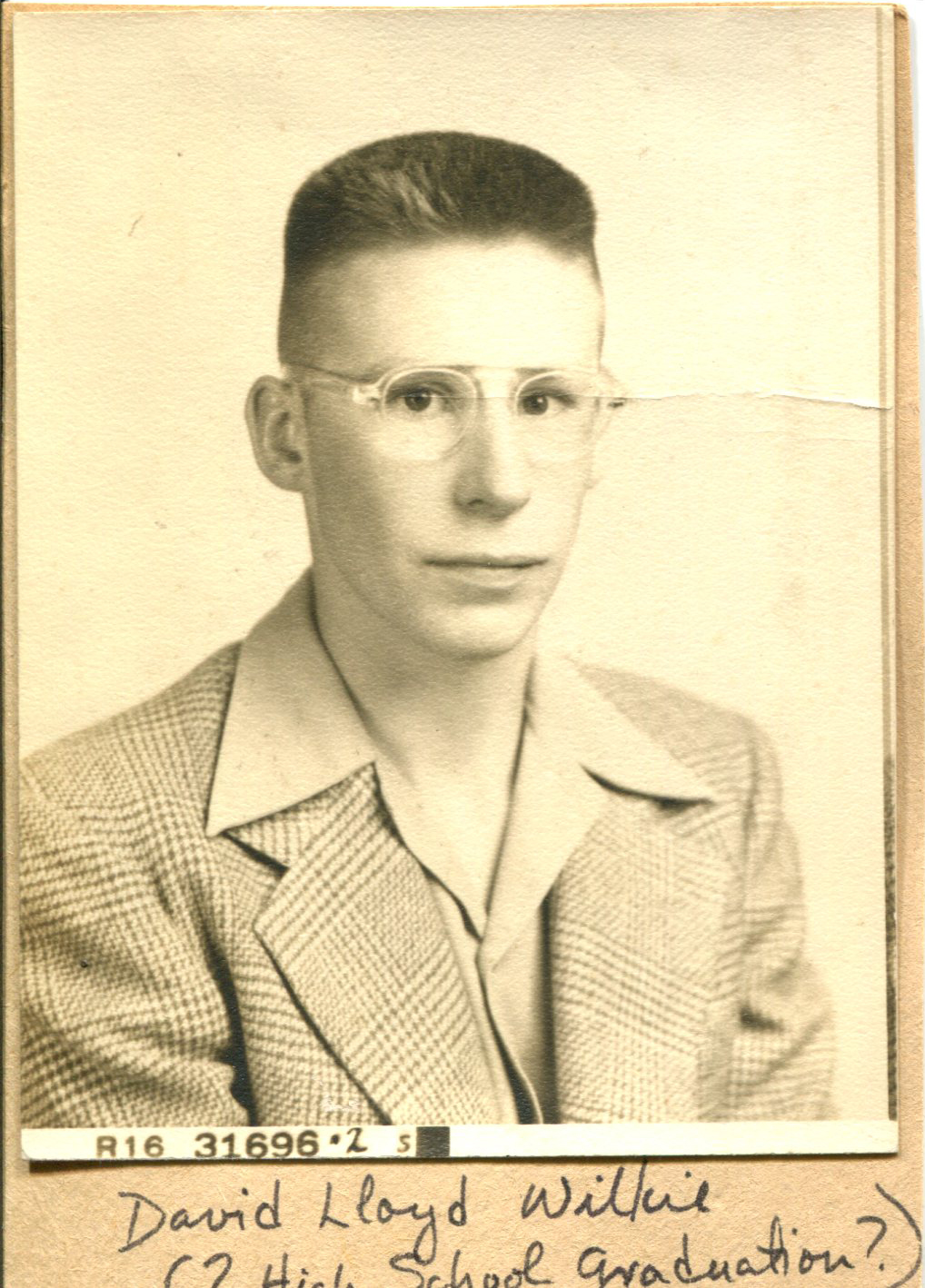 The dark side of Purple 16 David Lloyd Wilkie, the future Adam Purple a.k.a. Rev Les Ego, in an early photo, possibly from high school.