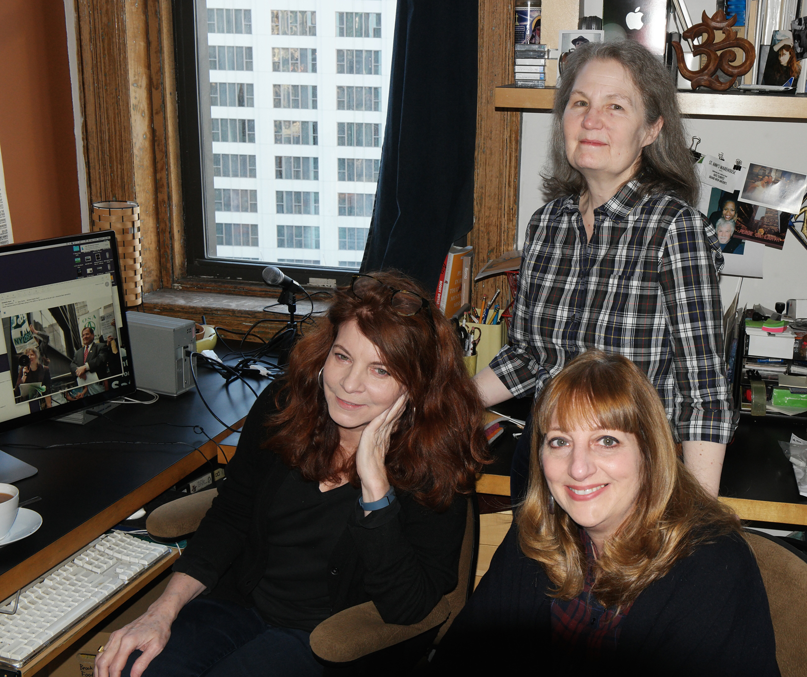 Mary Perillo, Kimberly Flynn, and Barbara Reich of 9/11 Environmental Action, working out of Perillo’s Cedar St. apartment, are continuing their efforts to enroll Downtowners who survived the 9/11 attacks in the healthcare and medical monitoring program recently given a new lease on life.