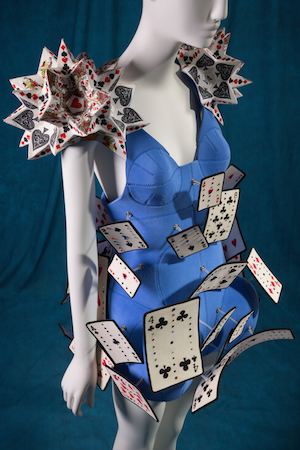 Once upon a time, told with style 1 Manish Arora dress, 2010 (remade 2015), illustrating “Alice in Wonderland.” © The Museum at FIT.