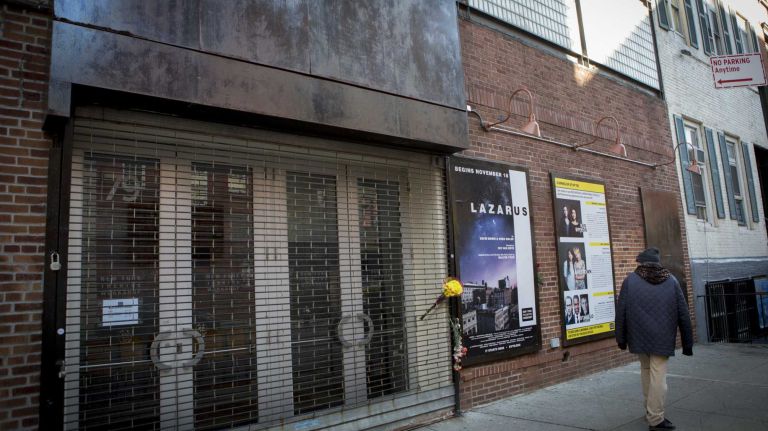 NY Theatre Workshop, in lower Manhattan, where David Bowie's musical is playing, on Jan. 11, 2016.
