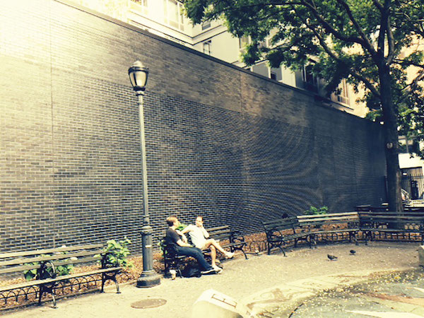 CITYarts Seeks Support for Chelsea Mural Projects 4 A view of the large, black wall at Gertrude B. Kelly Playground, which Ben-Haim says makes the park dark and “difficult for kids to be inspired.” Photo courtesy CITYarts.