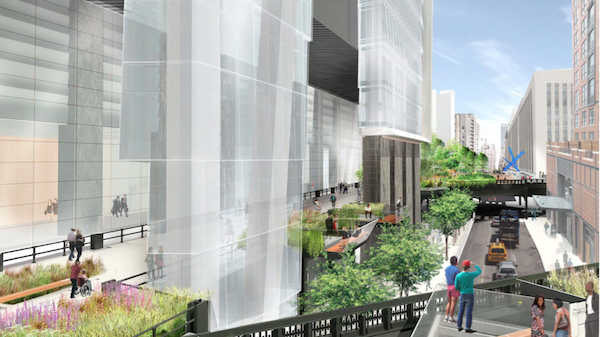 High Line ‘Spur’ Will Have Plaza, Plants, Public Art 1 Preliminary plans for the final stretch of the High Line include a 4,500-square-foot public piazza jutting out west along W. 30th St. and onto 10th Ave. Image source: James Corner Field Operations and Diller Scofidio + Renfro, courtesy City of New York.