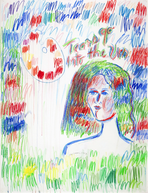 Poets House exhibit teams two artistic temperaments 4 Fay Lansner: “Tears go into the Urn” (1987. Charcoal and pastel on paper, 50 x 38 in.). Image courtesy Poets House.