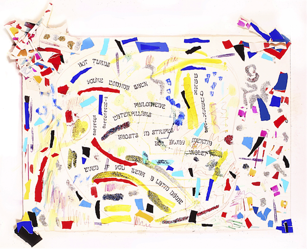 Poets House exhibit teams two artistic temperaments 1 Fay Lansner: “Hot Turns” (1982. Pastel on paper with collage, 38 x 44 in.). Image courtesy Poets House. Image courtesy Poets House.