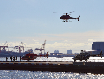 Enough Chopping of the Choppers? 1 Prior to the new deal recently announced by the city, on a clear summer day more than 300 helicopter tours might leave Pier 6 Downtown for trips up and down the Hudson River. | JACKSON CHEN