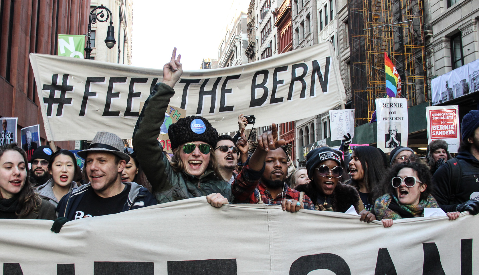 Berning for Sanders, supporters hit the streets 2 bernie, tm 2