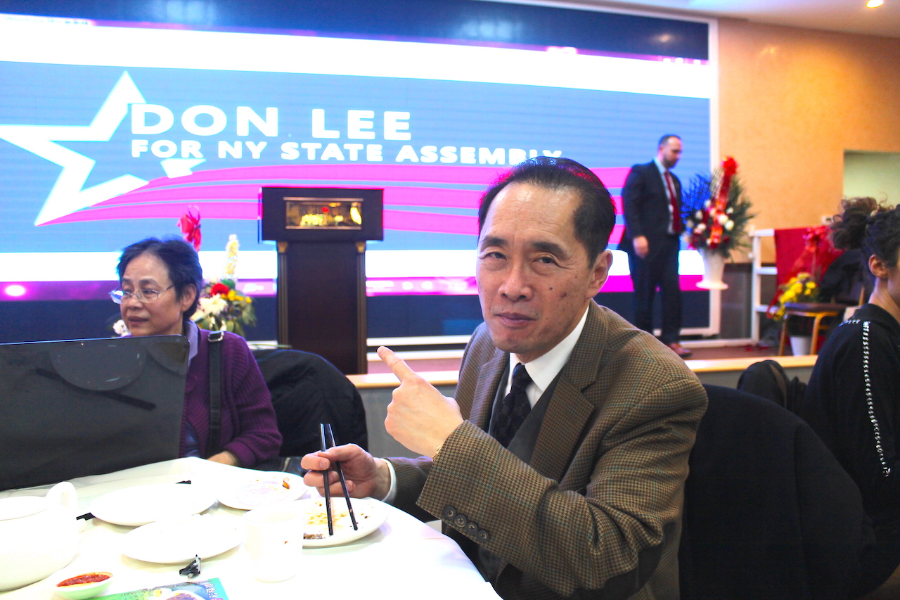 Veteran TV journalist Ti-Hua Chang, enjoying some dim sum, said of Don Lee, “This is someone who actually deserves to be in Albany.”