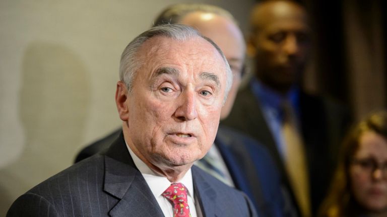 NYPD Commissioner Bill Bratton speaks during a press conference at the NY Bar Association Annual Meeting in the NY Hilton on Jan. 27, 2016.