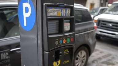 parking meter side view