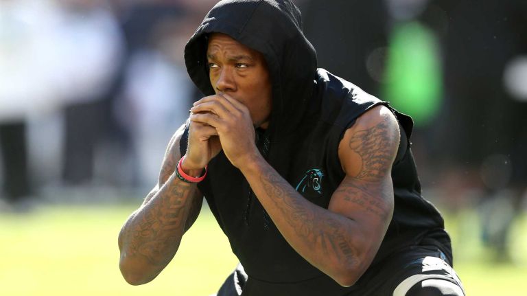 Super Bowl 50: Panthers vs. Broncos 20 Defensive back Teddy Williams of the Carolina Panthers warms up prior to Super Bowl 50 at Levi's Stadium on February 7, 2016 in Santa Clara, Calif.
