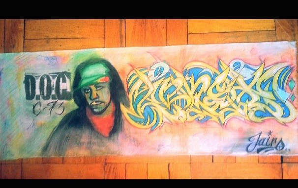 E.V. graffiti artist has been in jail for 5½ years for murder, without a trial 3 A self-portrait by Jairo Pastoressa on a scrap of Department of Corrections bedsheet.
