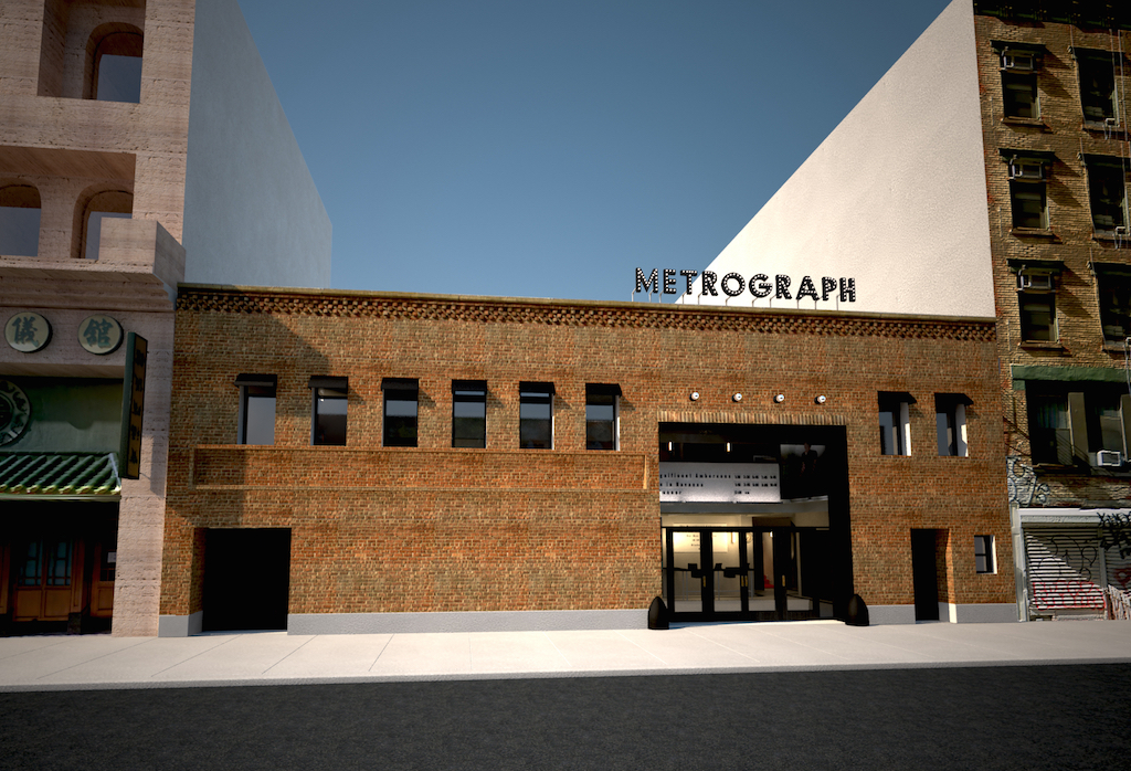 The Metrograph theater is located in a former food storage warehouse at Ludlow and Canal Sts.