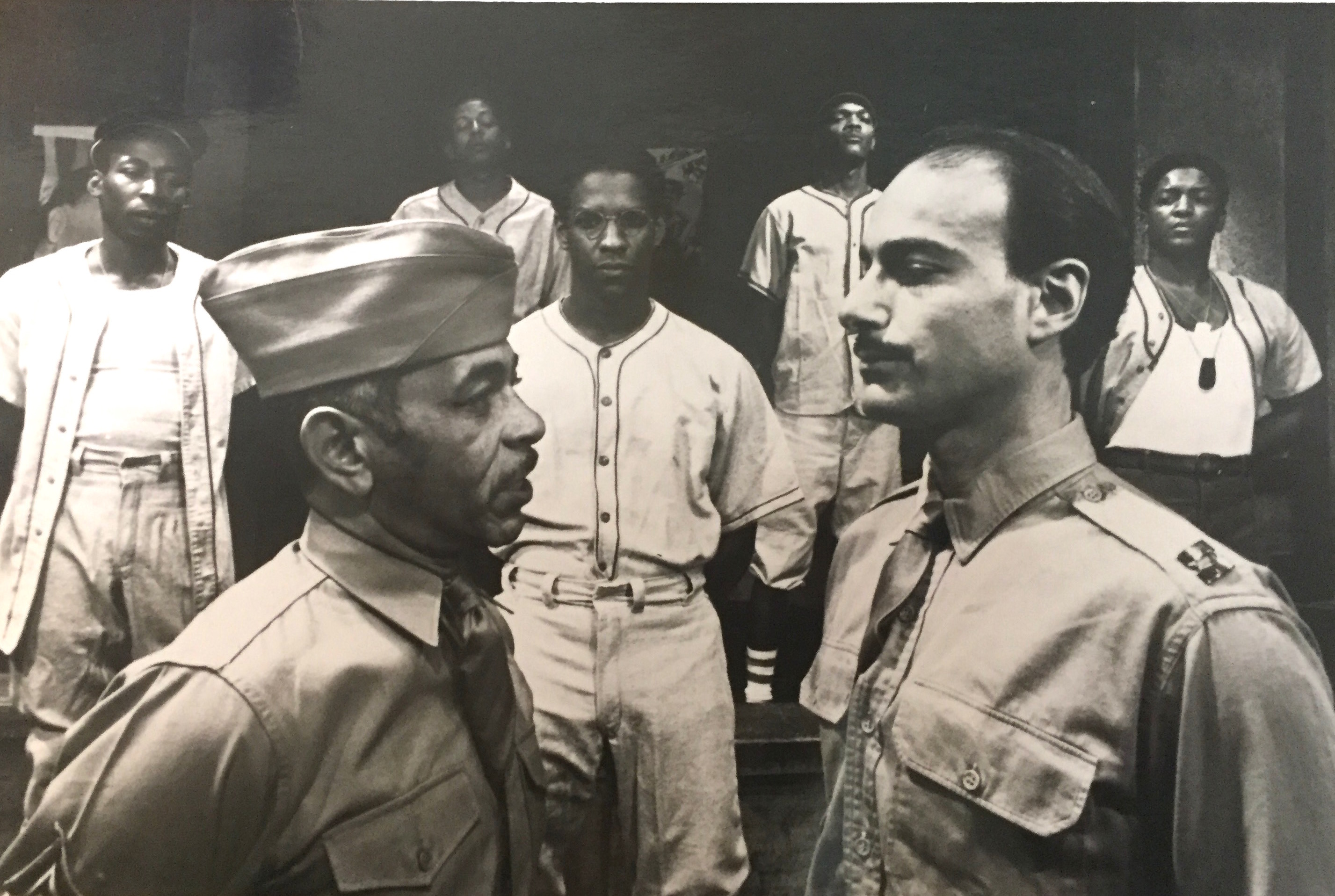 Courtesy Negro Ensemble Company A scene from the original production of “A Soldier’s Play,” with Adolph Caesar, left, and Denzel Washington, center.