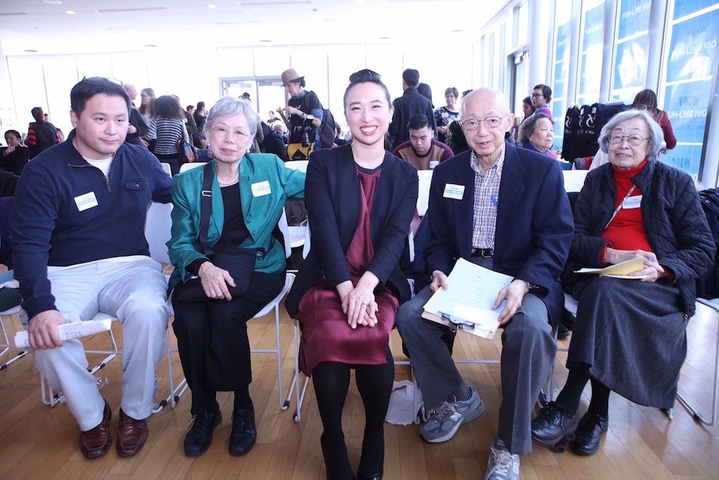 Yuh-Line Niou, center, put on a game face at last Sunday's County Committee vote, but Virginia Kee, president emeritus of U.D.O., to the left of her, was clearly disappointed that they couldn't sway the Truman Democratic Club's members to support Niou. At far left is Assemblymember Ron Kim, part of New York's new generation of Asian-American political leadership.