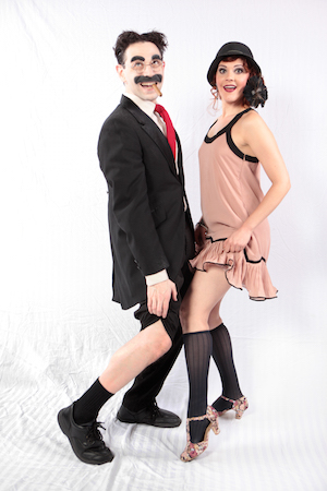 Be a fool for April arts 1 Trav S.D. presents a benefit for the upcoming revival of the Marx Brothers musical, “I'll Say She Is” — Apr. 20 at The Slipper Room. Pictured: Noah Diamond and Melody Jane. Photo by Don Spiro.