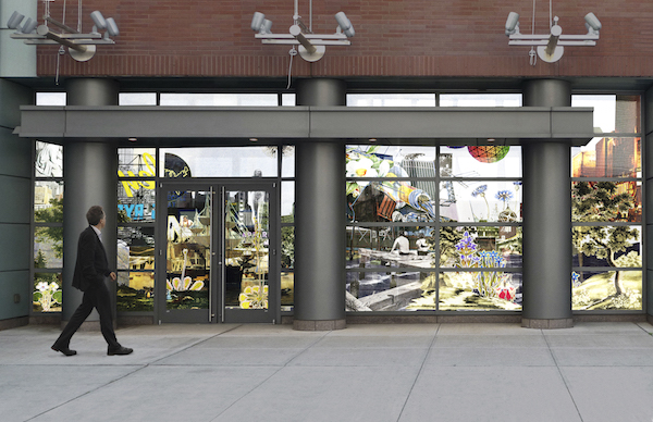 MCC Theater Heading to a Home in Hell’s Kitchen 3 Two visual art installations by Francesco Simeti have been commissioned for the theater’s new space — seen here is artwork planned for its W. 53rd St. façade, which will be graced by a collage of historic images of New York City “that speak to the cultural and ecological history of the neighborhood.” Rendering by Andrew Berman Architect.