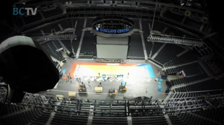 Timelapse: Barclays Center goes from Nets to March Madness