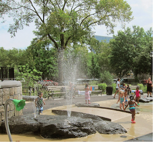 Planting Ideas for Chelsea’s Next Green Oasis 5 There was widespread support for some type of water feature, like this spray shower at another park in the city. Image courtesy NYC Department of Parks & Recreation.