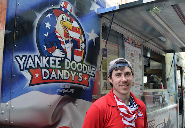 Josh Gatewood in front of his Yankee Doodle Dandy's food truck. | JACKSON CHEN 