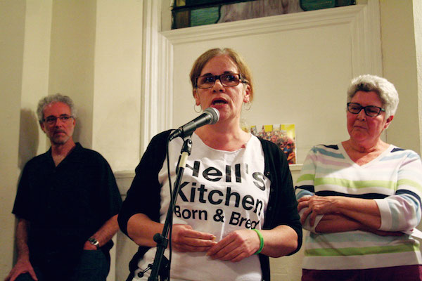 Residents Riled by Eminent Domain Scenario for Bus Terminal Revamp 8 Michelle O’Connell Diaz, who lives on W. 42nd St., said every piece of the neighborhood was worth preserving. “There’s so many great things on this block still, despite everything that’s been torn down,” she said. Photo by Yannic Rack.