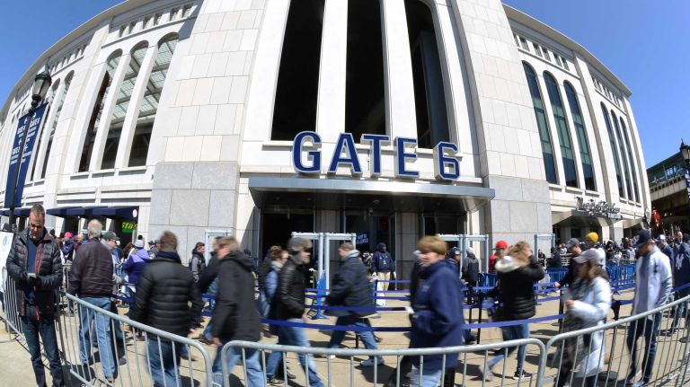 Opening Day: Yankees vs. Astros 49 New York Yankee fans arrive on Opening Day against the Houston Astros Tuesday, April 5, 2016 at Yankee Stadium.