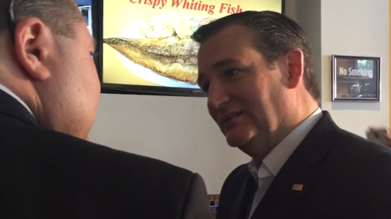 Sen. Ted Cruz met with a group of pastors at Sabrosura 2, a Chinese-Latino restaurant in the Bronx on Wednesday, April 6, 2016.