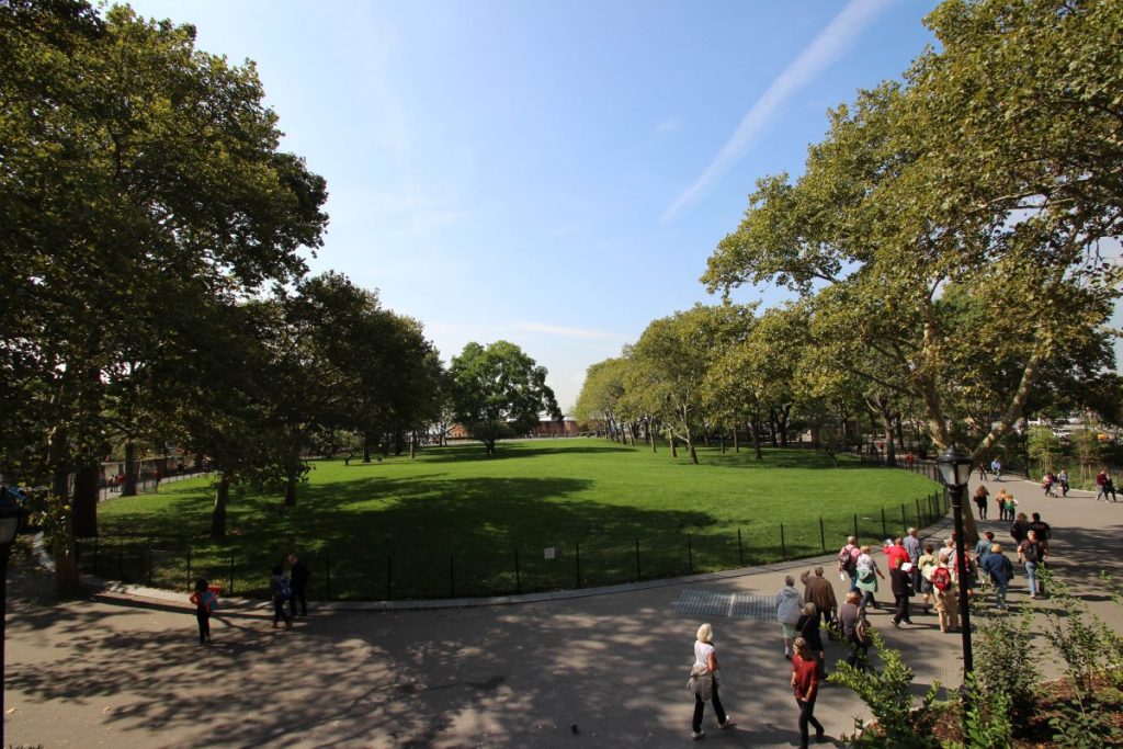 Photo courtesy of The Battery Conservancy The Battery Conservancy has plans to open the refurbished Oval lawn to the public with a big bash beginning June 25.