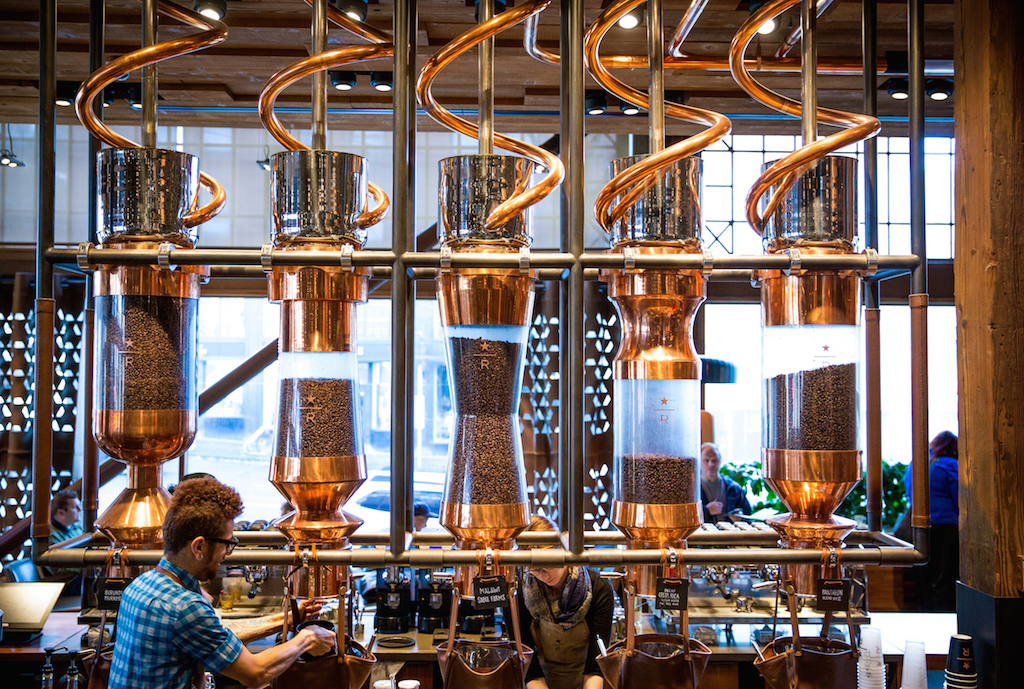 Much more than a mere coffee store: The Starbucks Roastery and Tasting Room in Seattle.