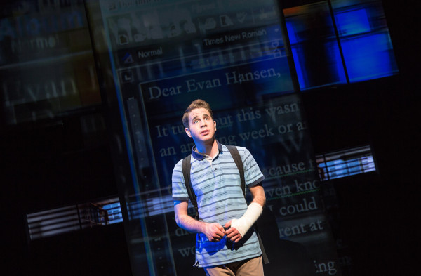 Outsider In 1 Ben Platt in “Dear Evan Hansen” at Second Stage Theatre through May 29. | MATTHEW MURPHY