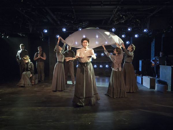 Love and hope flicker at the dawn of motion pictures 1 Shira Averbuch (foreground) plays a vaudeville chorus girl, one-third of the love triangle between newly arrived immigrant Henry and the wealthy sister of the theatre’s owner. Photo by Pavel Antonov.