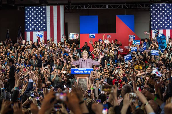 Humiliation fetishists cling to Trump 1 “There is nothing I love more than honest, working people, especially when you swarm like an insect mass that in no way makes my skin crawl even slightly!” Photo via facebook.com/hillaryclinton.