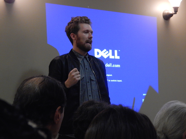 Hopper-Gibbons House Saga Has a New Addition 5 Tour guide and historic preservation student Pat Waldo chided Tony Mamounas while delivering a passionate history lesson. Photo by Sean Egan.